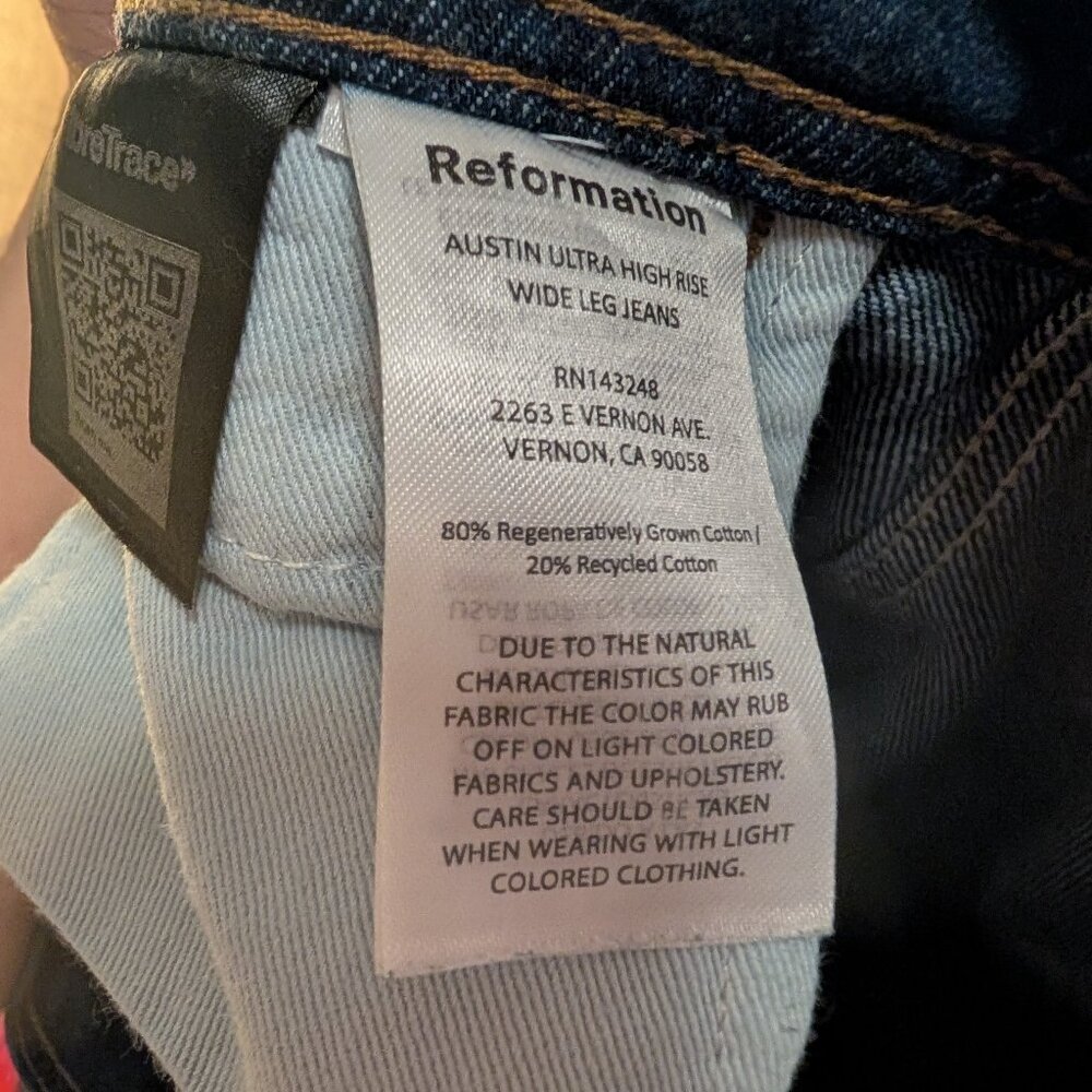 Reformation Austin ultra-high rise wide leg jeans size 30- Kacey Musgraves - Picture 6 of 8